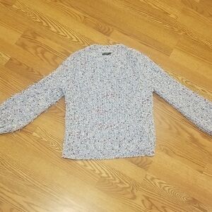 Light Blue Textured Knit Colored Sweater